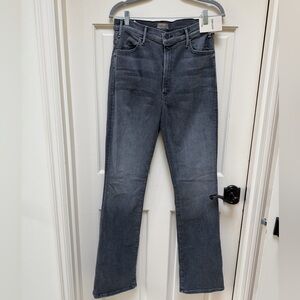 MOTHER The Hustler Heel Jeans Magic Eight Ball Charcoal Size 32